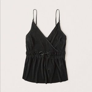 Abercrombie & Fitch Pleated Satin Cami Tank top